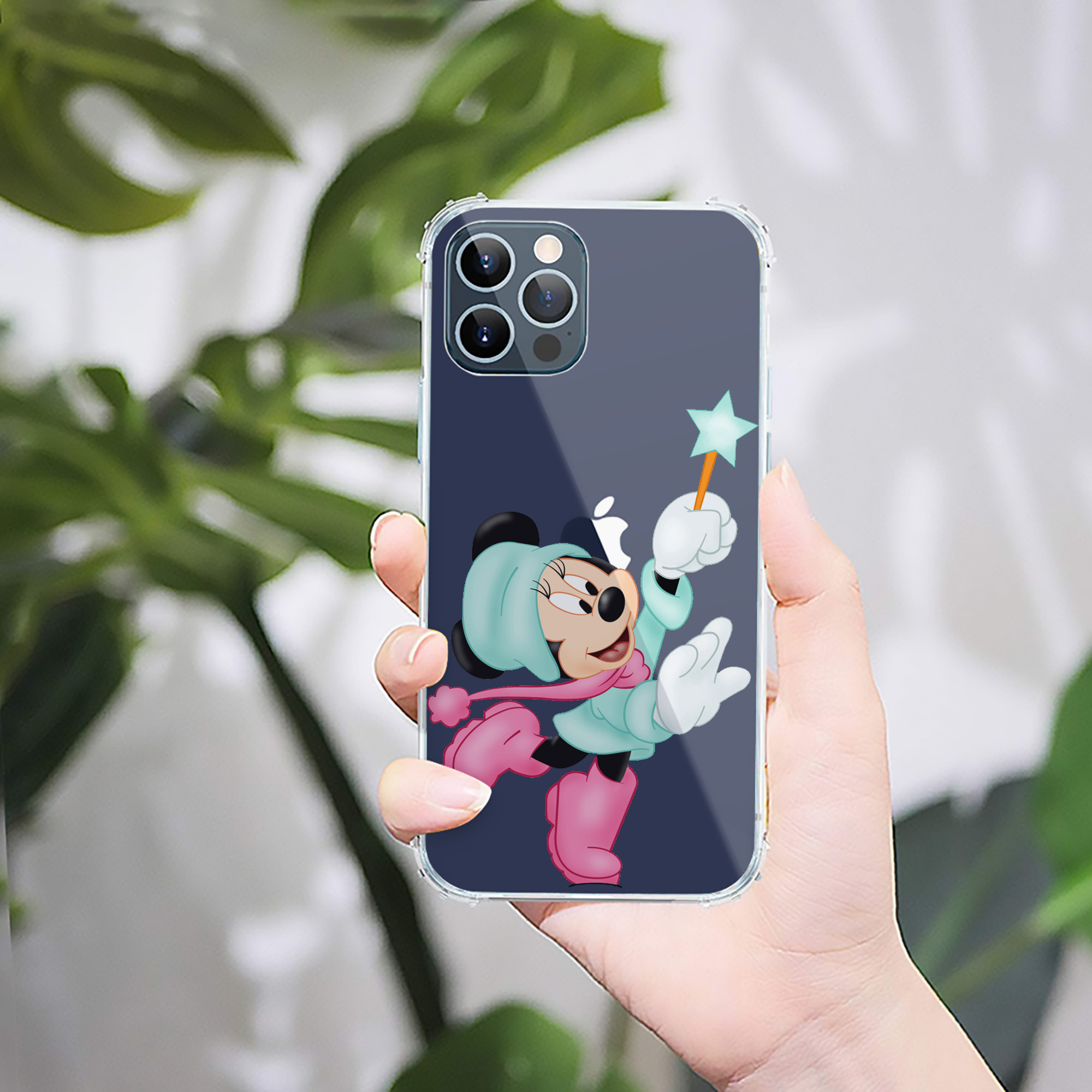 （画像用） ミッキーマウス Mickey Mouse 【iPhone 12シリーズ対応】透明スマホケース（クリアソフトケース）